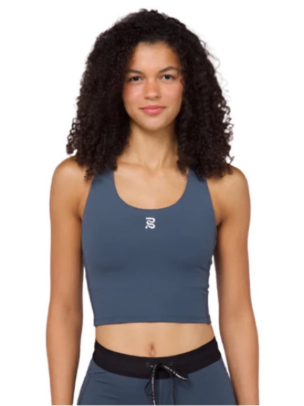 BANDIT RUNNING STAMINA SCOOP NECK RACE CROP - storm grey